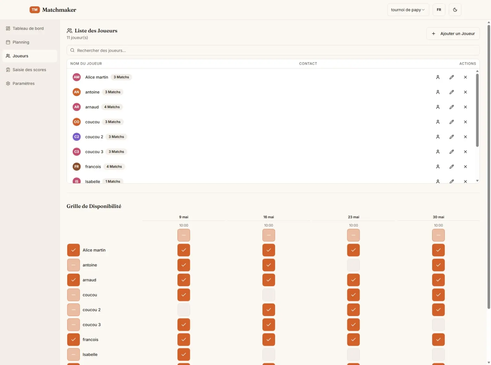 The availability collection page